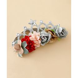 Babyhug Headbands With Floral Applique - Multicolor