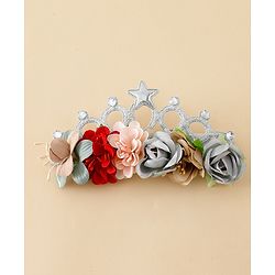 Babyhug Headbands With Floral Applique - Multicolor