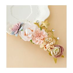 Babyhug Headbands With Floral Applique - Multicolor