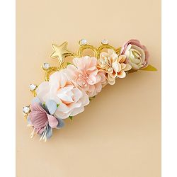 Babyhug Headbands With Floral Applique - Multicolor