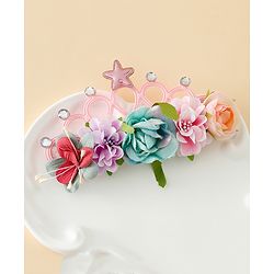 Babyhug Headbands With Floral Applique - Multicolor