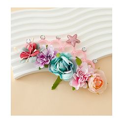 Babyhug Headbands With Floral Applique - Multicolor