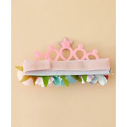 Babyhug Headbands With Floral Applique - Multicolor