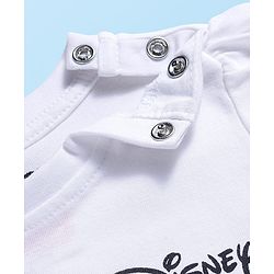 Babyhug Disney Single Jersey Knit Half Sleeves T-Shirt With Cinderella Graphics - White