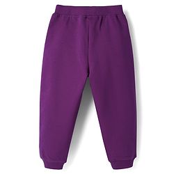 Babyhug Disney Terry Knit Full Length Track Pant With Minnie Mouse Graphics - Purple