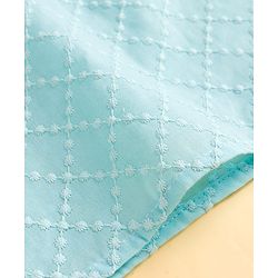 Babyhug Cambric Woven Full Sleeves Hakkoba Embroidered Kurta Pyjama Set - Light Blue