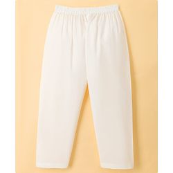 Babyhug Cambric Woven Full Sleeves Hakkoba Embroidered Kurta Pyjama Set - Light Blue