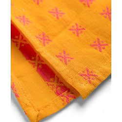 Babyhug Cotton Dobby Woven Full Sleeves Kurta Pajama Set with Motif Print- Mustard