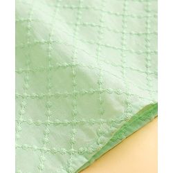 Babyhug Cambric Woven Full Sleeves Hakkoba Embroidered Kurta Pyjama Set - Mint Green