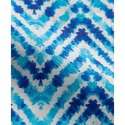 Babyhug Cambric Woven Full Sleeves Kurta Pajama Set with Chevron Print - Blue