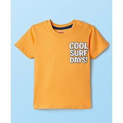 Babyhug Cotton Knit Half Sleeves T-Shirts With Beach Theme Print Pack of 3 - Multicolor