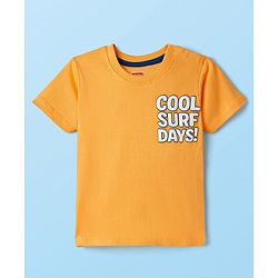 Babyhug Cotton Knit Half Sleeves T-Shirts With Beach Theme Print Pack of 3 - Multicolor