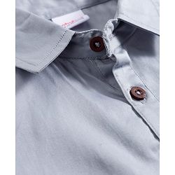 Babyhug 100% Cotton Woven Full Sleeves Solid Pathani Kurta & Pyjama Set - Grey