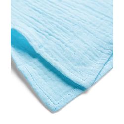 Babyhug 100% Cotton Woven Full Sleeves Goss Solid Kurta & Pyjama Set - Light Blue & White