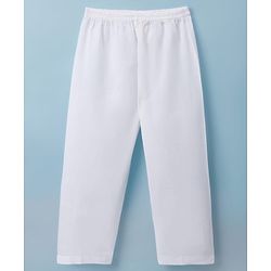 Babyhug Cambric Woven Full Sleeves Imbossed Printed Kurta Pajama Set - White