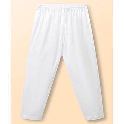 Babyhug Cambric Woven Full Sleeves Kurta Pyjama Set With Printed Nehru Jacket - White