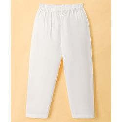 Babyhug Cambric Woven Full Sleeves Floral Printed Kurta Pyjama Set - White