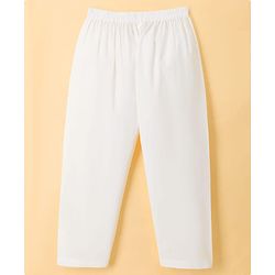 Babyhug Cambric Woven Full Sleeves Floral Printed Kurta Pyjama Set - White