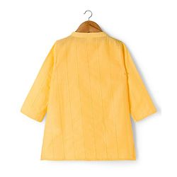 Babyhug 100% Cotton Woven   Cambric Full Sleeves  Embroidered Kurta & Pyjama Set - Yellow