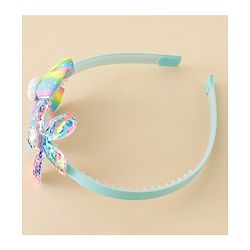 Babyhug Free Size Hair Band With Bow & Sequinned Floral Applique - Multicolour