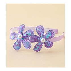 Babyhug Free Size Hair Bands with Floral Applique - Fuchsia