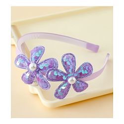 Babyhug Free Size Hair Bands with Floral Applique - Fuchsia
