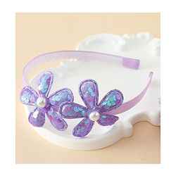 Babyhug Free Size Hair Bands with Floral Applique - Fuchsia