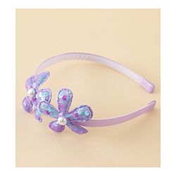 Babyhug Free Size Hair Bands with Floral Applique - Fuchsia