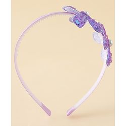 Babyhug Free Size Hair Bands with Floral Applique - Fuchsia