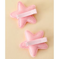 Babyhug Free Size Sequin Star Hair Clips Pack Of 2 - Pink.