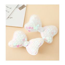 Babyhug Free Size Sequin Bow & Butterfly Clips Pack Of 2 - Off White.