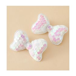 Babyhug Free Size Sequin Bow & Butterfly Clips Pack Of 2 - Off White.