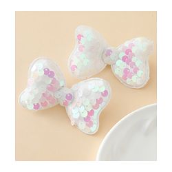 Babyhug Free Size Sequin Bow & Butterfly Clips Pack Of 2 - Off White.