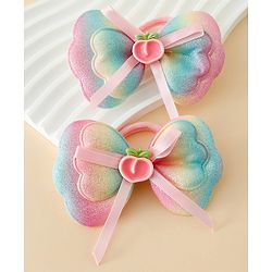 Babyhug Free Size Bow Hair Rubber Band Pack of 2 - Multicolor