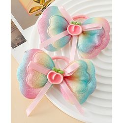 Babyhug Free Size Bow Hair Rubber Band Pack of 2 - Multicolor