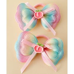 Babyhug Free Size Bow Hair Rubber Band Pack of 2 - Multicolor