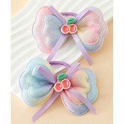Babyhug Free Size Bow & Butterfly Hair Band Pack of 2 - Multicolor