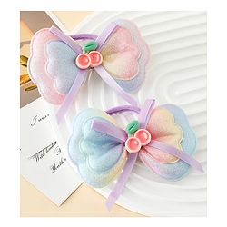 Babyhug Free Size Bow & Butterfly Hair Band Pack of 2 - Multicolor
