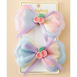 Babyhug Free Size Bow & Butterfly Hair Band Pack of 2 - Multicolor