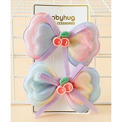 Babyhug Free Size Bow & Butterfly Hair Band Pack of 2 - Multicolor