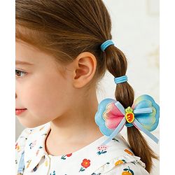 Babyhug Free Size Bow Hair Rubber Band Pack of 2- Multicolor