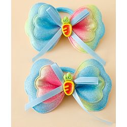 Babyhug Free Size Bow Hair Rubber Band Pack of 2- Multicolor