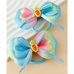 Babyhug Free Size Bow Hair Rubber Band Pack of 2- Multicolor