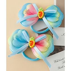 Babyhug Free Size Bow Hair Rubber Band Pack of 2- Multicolor