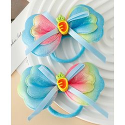 Babyhug Free Size Bow Hair Rubber Band Pack of 2- Multicolor