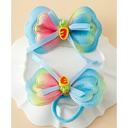 Babyhug Free Size Bow Hair Rubber Band Pack of 2- Multicolor