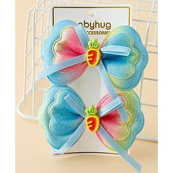 Babyhug Free Size Bow Hair Rubber Band Pack of 2- Multicolor