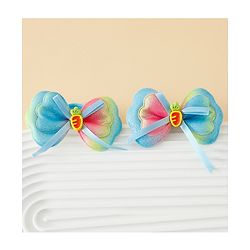Babyhug Free Size Bow Hair Rubber Band Pack of 2- Multicolor