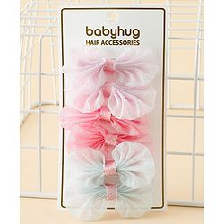 Babyhug Free Size Bow & Butterfly Clips - Multicolor