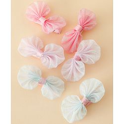 Babyhug Free Size Bow & Butterfly Clips - Multicolor